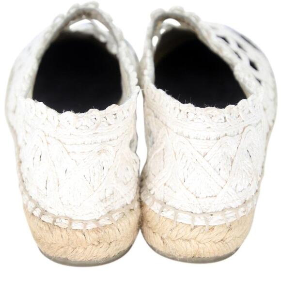 Chanel Espadrille 37 Woven Fabric Grosgrain Cc Cap-toe Flats CC-S0207P-C036 - Picture 10 of 12